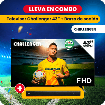 Televisor Challenger 43_ + Barra sonido
